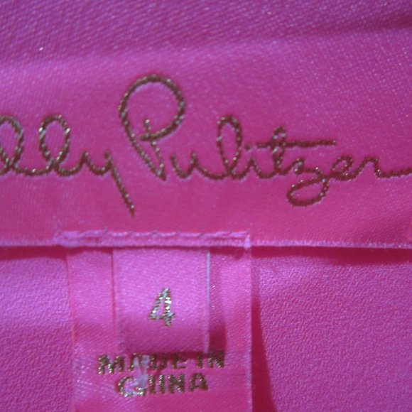 Lilly Pulitzer 4 Aisha Romper Barbie Pink Eyelet Lace - Picture 2 of 9